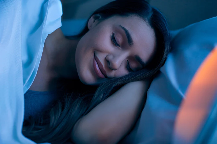 Woman sleeping for the entire night