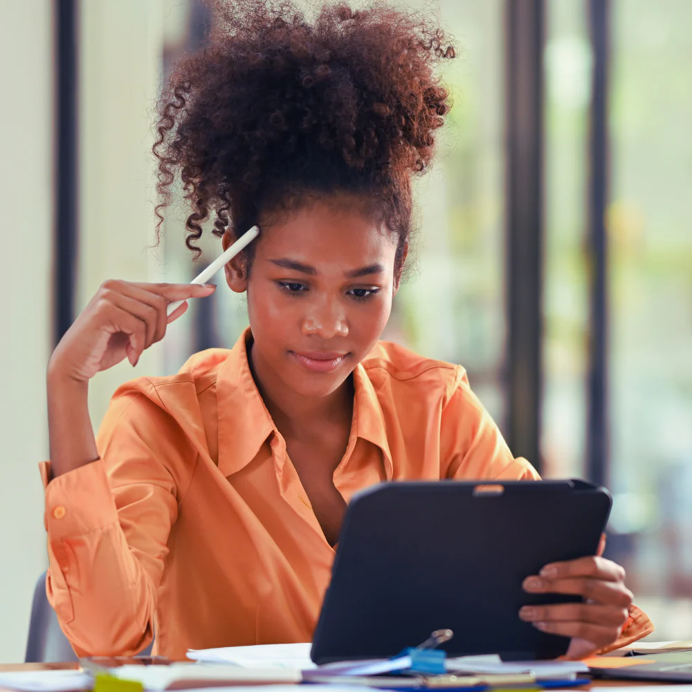 Person feeling energized